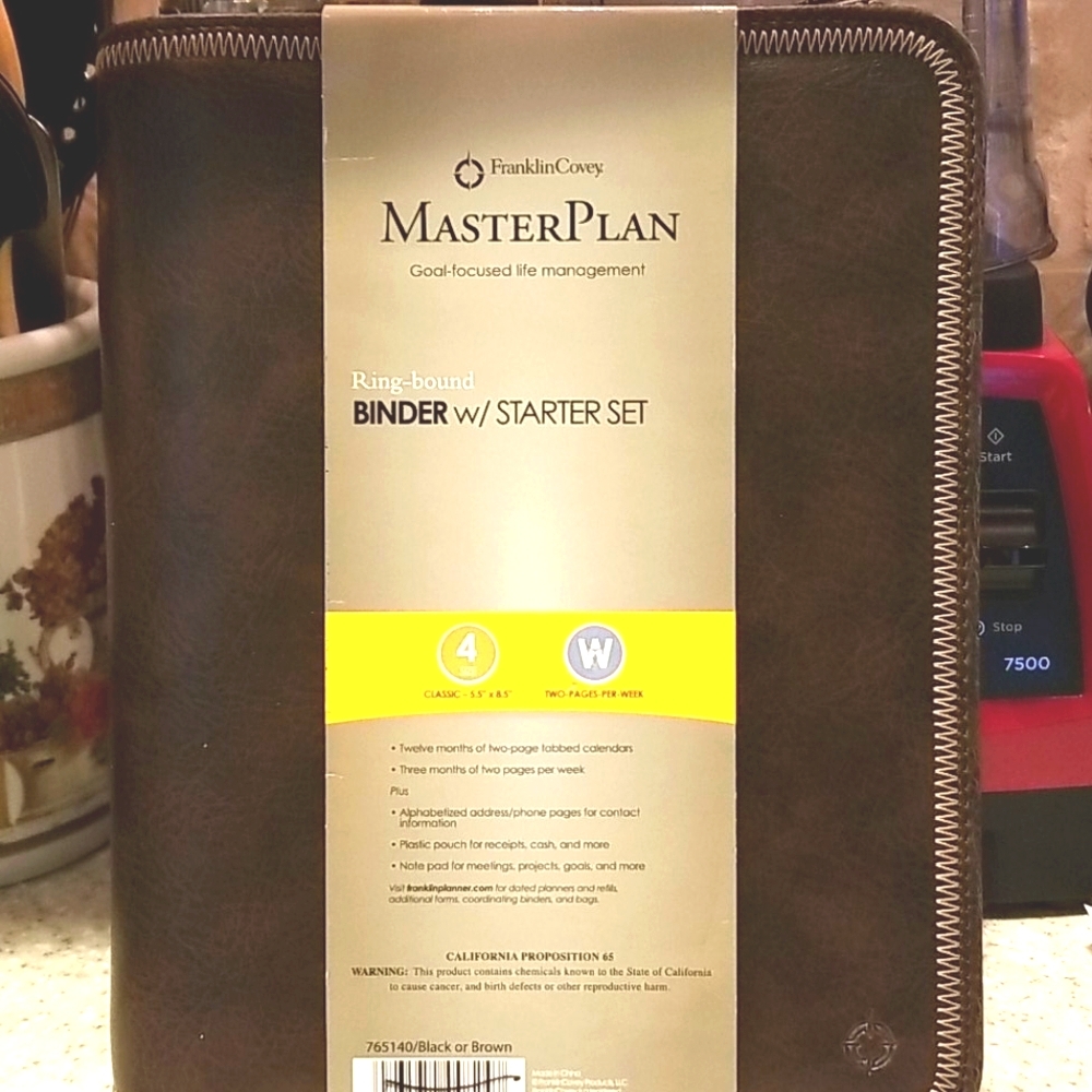 Franklin Covey MasterPlan zipper binder